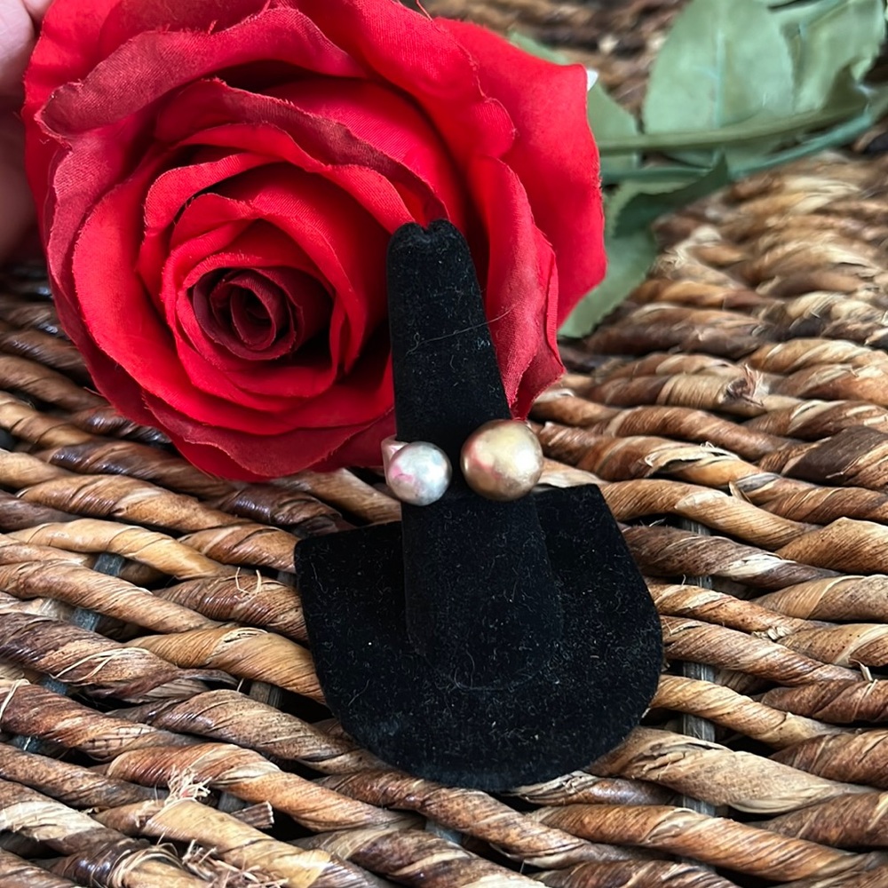 Gold And Silver Tone Ball Ring